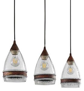 Lindby - Millina 3 Lampa Wisząca Rust/Clear