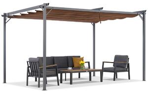 Brązowa pergola tarasowa La Palma 3x3m Garden Point