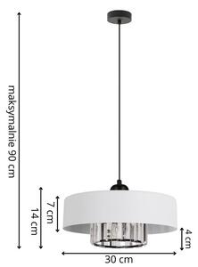 Metalowa lampa wisząca z podwójnym kloszem - A242-Rava