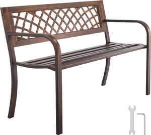 Awka ogrodowa VEVOR, meble ogrodowe, 116 cm, nono 250 kg, awka ogrodowa z metalow ram ze stali wglowej, awka balkonowa z siatk PVC i podokietnikami, awka ogrodowa do ogrodu i parku, czarna