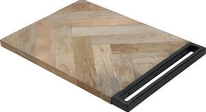 Deska do krojenia z drewna mango Herringbone, 29,5 x 40 x 2 cm