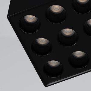 Czarny kwadratowy plafon spot sufitowy LED - A408-Doki