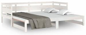 Białe sosnowe łóżko rozsuwane 2x(90x200) cm - Darma 4X