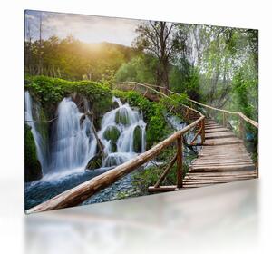 Obraz na szkle - Jeziora Plitwickie (70x50 cm)