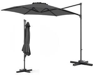 KOMFOTTEU Parasol ogrodowy 3M, odporny na promieniowanie UV i wiatr, parasol wolnostojcy o szecioktnym ksztacie, obrotowy o 360°, z podstaw krzyow, idealny na taras, balkon, basen i do ogrodu