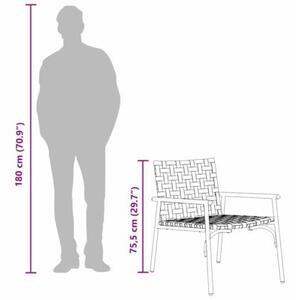 Zestaw Mebli Ogrodowych Komplet Jadalniany 4-Częściowy Brązowy Rattan Na Taras Balkon Ogród