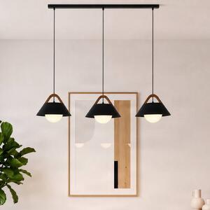 Lampa wisząca Funda Luminex, możliwość ściemniania, czarny, salon / jadalnia, metal, skandynawski