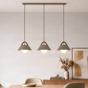 Lampa wisząca Funda Luminex, możliwość ściemniania, kremowy / amber, salon / jadalnia, metal, skandynawski