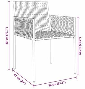 Zestaw Mebli Ogrodowych Komplet Jadalniany 5-Częściowy Rattan Na Taras Balkon Ogród
