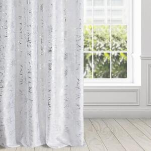 Firana gotowa EUROFIRANY Feza 140 x 300 cm BiaÅo-srebrny
