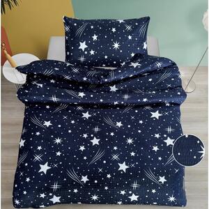 Pościel krepowa NOCNE NIEBO BLEND niebieska Rozmiar pościeli: 70 x 90 cm | 140 x 200 cm