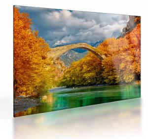 Obraz na szkle - Most Konitsa (70x50 cm)