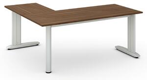 Narożne biurko PRIMO FLEXIBLE, 180x160 cm, orzech