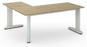 Narożne biurko PRIMO FLEXIBLE, 180x160 cm, dąb naturalny