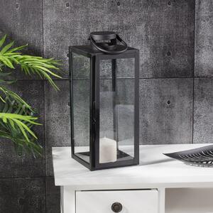 Lampion metalowy Elegance black wys.54cm
