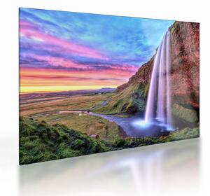 Obraz na szkle - Wodospad Seljalandsfoss (70x50 cm)