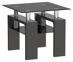 Stolik kawowy do salonu 60 x 60 cm kolor czarny FURNITEX A08-2-MINI-H-55