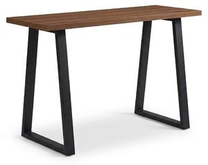 Stół Jadalniany Loft - Orzechowy Blat, Metalowe Nogi (117x68 cm)