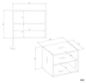 Nadstawka OPENO 60 Biała 60x50x50 cm modułowa półka 1 szt