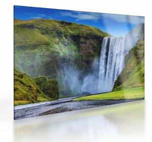 Obraz na szkle - Wodospad Seljalandsfoss (70x50 cm)
