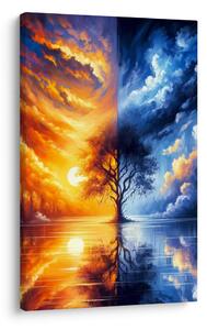 Obraz drzewo życia między dniem a nocą
