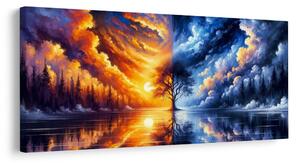 Obraz magiczne drzewo życia w krajobrazie