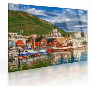 Obraz na szkle - Húsavík (70x50 cm)
