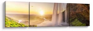 Obraz - Seljalandsfoss od tyłu jaskini (170x50 cm)