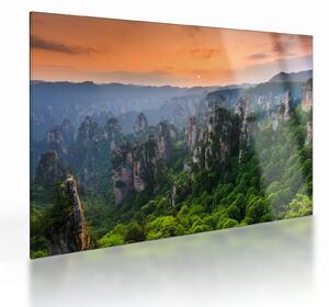 Obraz na szkle - Narodowy Park Leśny Zhangjiajie (70x50 cm)