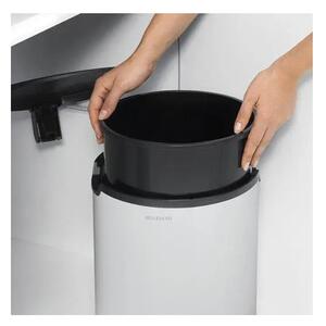 Biały stalowy kosz na śmieci do zabudowy 15 l – Brabantia