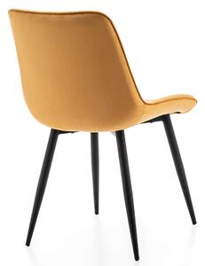 EMWOmeble Krzesło welurowe ART835 curry