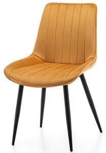 EMWOmeble Krzesło welurowe ART835 curry
