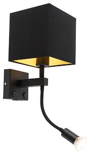 Inteligentna lampa ścienna czarna z USB, w tym Wi-Fi A60 i GU10 - Zeno