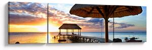 Obraz - Zachód słońca na Mauritiusie (170x50 cm)