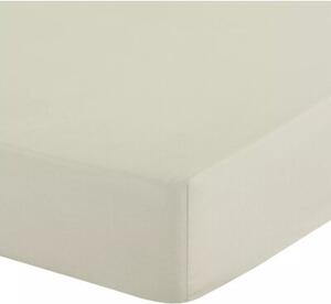 Prześcieradło EUROFIRANY Jersey Design 91 Soft z gumką 160 x 200 cm Kremowy