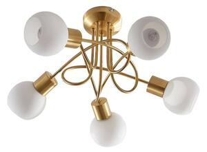 Lindby - Elaina 5 Lampa Sufitowa Brass/Opal