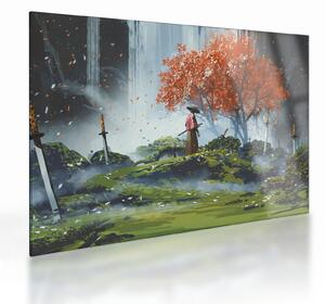 Obraz na szkle - Ilustracja przedstawiająca Ogród Mieczy (70x50 cm)