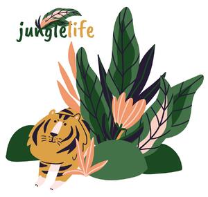 Naklejka załóżkownik Jungle Life lion