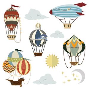 Zestaw naklejek Travel Balloons