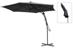ProGarden Parasol ogrodowy wiszący, ciemnoszary, 300 cm