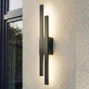 Kinkiet zewnętrzny LED Sakari Lindby, czarny, aluminium, nowoczesny