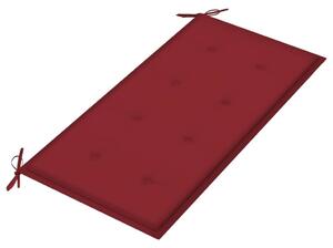 Poduszka na ławkę ogrodową, winna czerwień, 100x50x3cm, tkanina