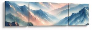 Obraz - Akwarelowe góry (170x50 cm)