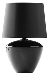 Czarna lampka nocna Fiord - elegancki abażur