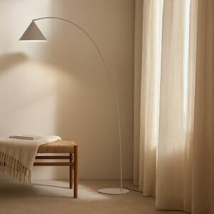 Lampa stojąca Triangolo Lindby, kremowy / amber, salon / jadalnia, metal, nowoczesny