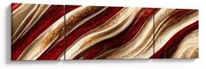 Obraz - Złoto - biała tekstura (170x50 cm)