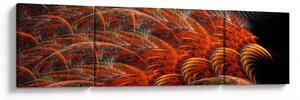 Obraz - Abstrakcyjna imitacja piór (170x50 cm)