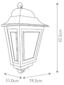 Elstead Deco Lane kinkiet zewnętrzny, brąz, latarnia, aluminium, IP44