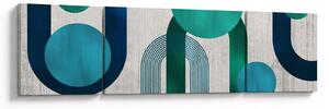 Obraz - Linie i okrągłe kształty (170x50 cm)