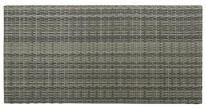 Stolik barowy z półką, szary, 120x60x110 cm, polirattan